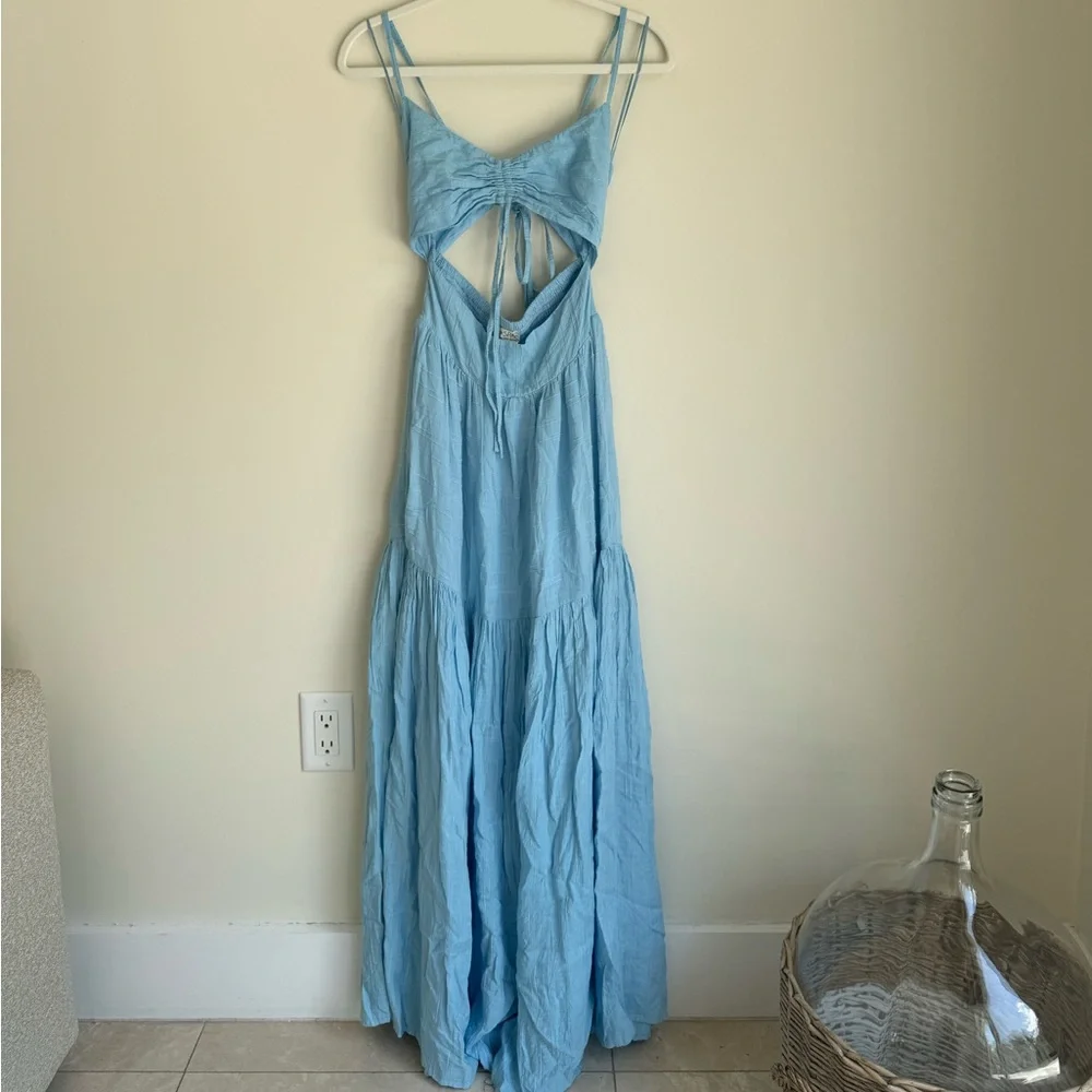 L*Space Blue Cutout Maxi Dress Size M - Picture 1 of 5